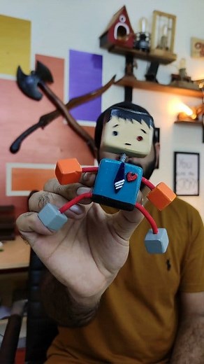 41K views · 684 reactions | Replying to @rohanrd123 To public ki demand py is diy mini robot kids toy ko krty hn colour ✌️ . . #diy #colour #fyp #toy #craft #foryou #wood #kids #crafter | Crafter Bhaiya | Facebook