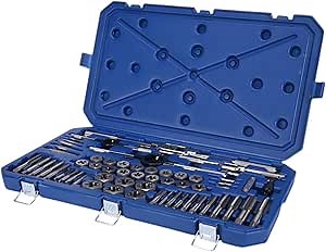 Pipe Threader Ratchet Kit， Manual Ratcheting Pipe Threading Tool Set with 6 NPT Dies (1/4" 3/8" 1/2" 3/4" 1" 1-1/4"),Portable Pipe Threading Tool Set for Galvanized Aluminum Iron Copper Pipes