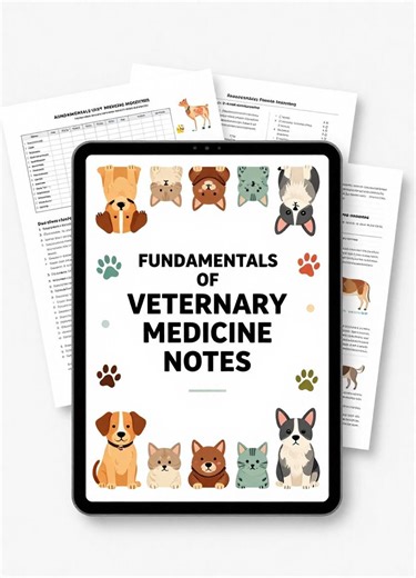 Veterinary Medicine Study Notes PDF | Digital Vet School Guide, Vet Tech Notes, Exam Prep for Students & Nurses - Etsy