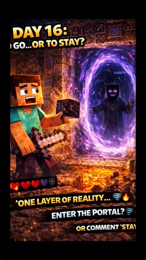 “Day 16: Portal ke Paar Kya Hai? 😈🌀” || #minecraft #shorts