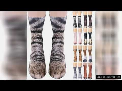 Unisex Adult 3D Print Animal Paw Socks Creative Funny Cat Dog Dinosaur Tiger Paw Socks Novelty Socks