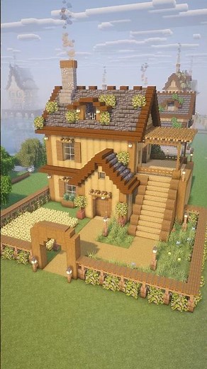 Cozy Cottage House in Minecraft! 🏡 Build Tutorial #minecraftshorts #minecraftbuilding #house #build