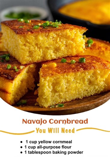 131K views · 1.2K reactions | Navajo Cornbread Ingredients: 1. 1 cup yellow cornmeal The full recipe is in the FIRST (C.O.M.M.E.N.T)  Enjoy! ❤️� | Don't Touch it's Art | Facebook