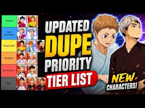 Updated Dupe Priority Tier List July 2026 - HAIKYU! FLY HIGH