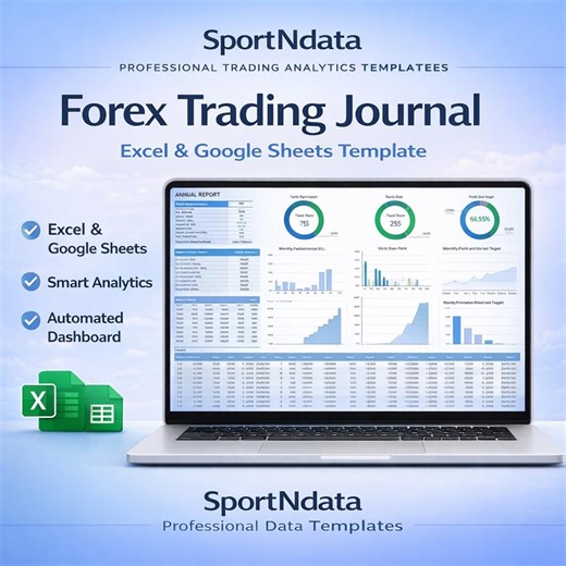 Forex Journal Spreadsheet | Trade Log Template | Excel & Google Sheets Dashboard | Pnl Risk Strategy Tracker - Etsy