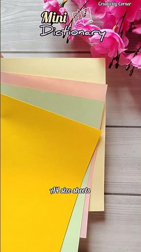 Mini Dictionary For School Project |How to make a dictionary| Creativity Corner #shortvideo #shorts