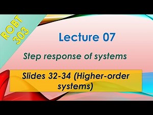 ROBT 303 - Lecture 07.03 - Step response: Higher-order systems (Slides 32-34)