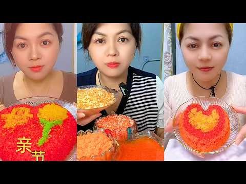 Colorful Fish Roe Mukbang Bowl | Crunchy Masago & Tobiko Tasting