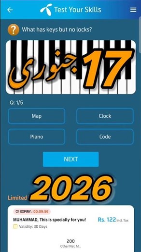 What has keys but no locks? | My Telenor Today Questions | Telenor Questions Today