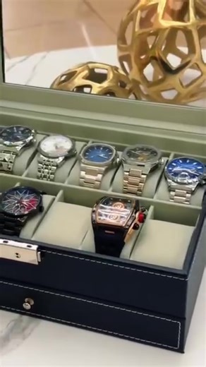 Double layer watch display organizer - Watch display box - watchbox #souqpak #watchbox #organizer | Souq