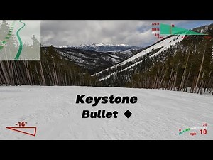 Keystone - Bullet - a short black diamond trail off the Santiago Express lift #keystone #skiing
