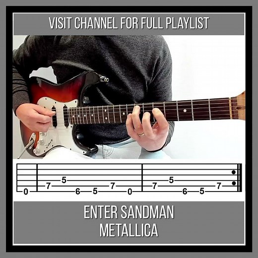 Easy Guitar Riffs: Enter Sandman (TAB) - Metallica - How to Play Enter Sandman by Metallica (Guitar)