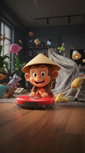 Dony and the Rebel Vacuum | Funny Monkey & Crazy Vacuum Adventure for Kids #animation#rebel #funny
