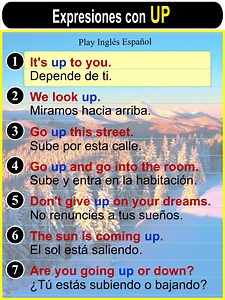 Expresiones en inglés usando: UP #inglesonline #idiomaingles | Play Inglés Español