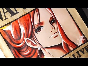 Drawing Wanted Poster of Nami - One Piece.