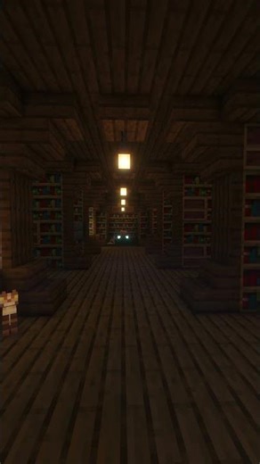 A Quiet Night in the Library #minecraft #study #shorts