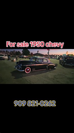 1950 Chevy four-door style line deluxe this is a good running driving car with the newer 235 motor it has highway gears in the rear the car is really low in the back it has de-arc leaf springs it's a three-speed on the tree it has rechrome grill and other rechrome parts some of the parts have been polished out The interior has been redone has a few accessories on the car The tags will be up to date as of this week we'll have new license plates on it The roof is primers the previous owner was goi