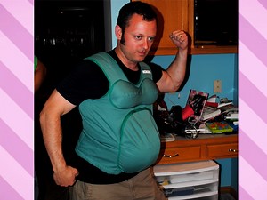 Man wore pregnancy suit to debunk ‘caveman deficiencies’