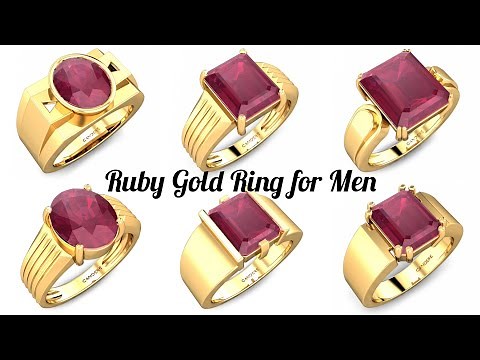 Ruby Gold Rings for Men 2019