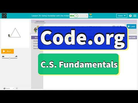 Code.org Lesson 25.3 Using Variables with the Artist | Tutorial with Answers | Express Course