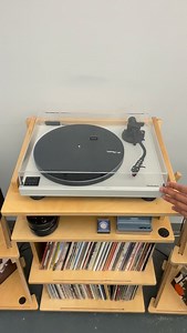 Technics SL-50 turntable fit on our Line Phono Turntable Stand. @technics_global ‘s signature direct drive motor in a smaller footprint #linephonofit | Line Phono