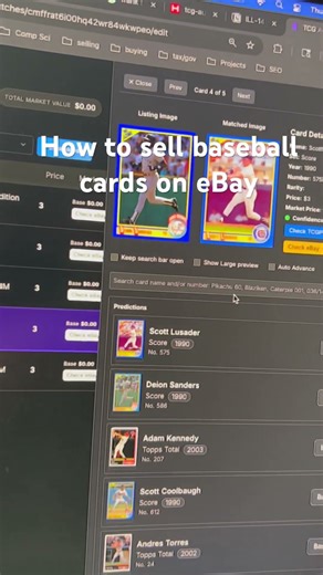 How to sell baseball cards on eBay