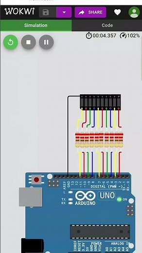 Lighting up LEDs randomly - Wokwi