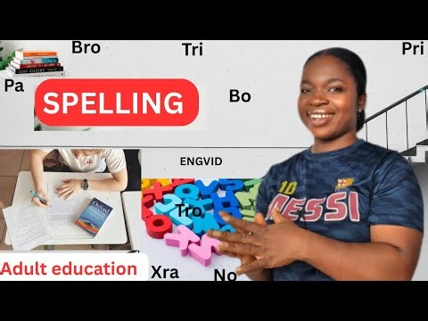 Learn How To Spell And Write English words#engvid/adult education/How To Read And Write English