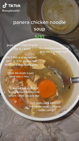 Panera Chicken Noodle Soup Review: Salty but Flavorful | Food Review