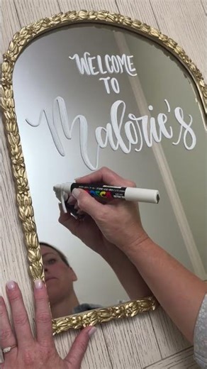 Hand Lettering on a Mirror
