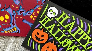 Layered Halloween Greeting Cards - Craft with Sarah