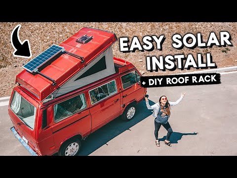 SOLAR Panel Setup for WESTFALIA VANAGON | + DIY Roof Rack! Off Grid Power