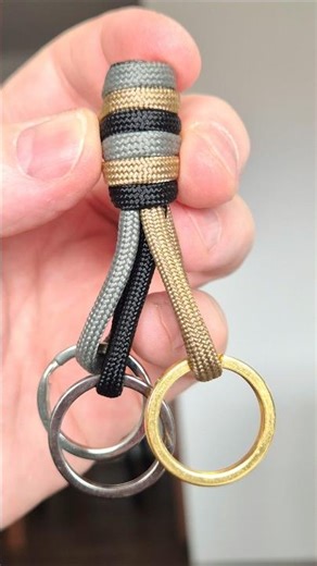 3-Loop Barrel Knot Key Fob #paracord