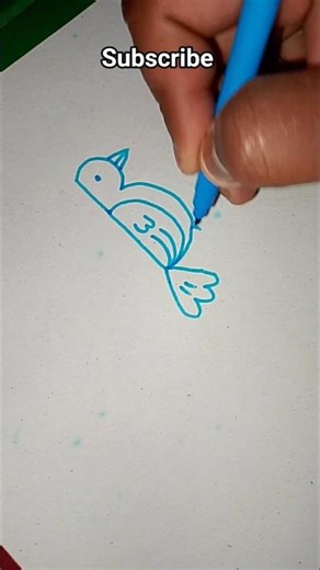 very easy drawing with Bird 🕊️ #art #drawing #shorts #vairal #trending #shortsfeed #diy #birds #d