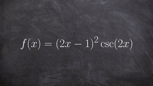 Take the derivative using the product rule and chain rule