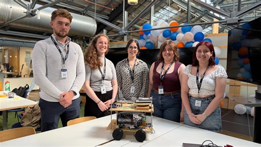 Watch: Students develop AI-led rover to treat ash dieback
