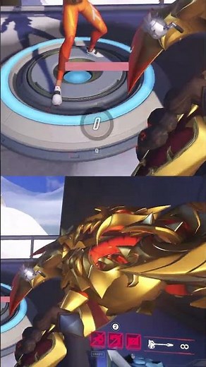 Reinhardt's MYTHIC weapon has a custom UI #overwatchgameplay #gaming #ow2 #overwatch #overwatchgame