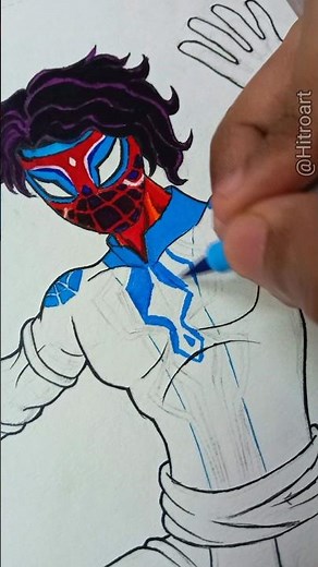 i Draw Pavitra prabhakar in my style spider man 😍 #drawing #spiderman #acrossthespiderverse