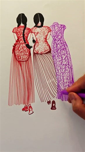 Learn to Draw with TikTok Fun and Simple Line Drawings ~ Use Toilet Paper to Draw a Beautiful Girl