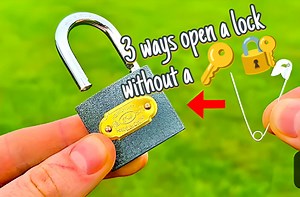 4.7K views · 27 reactions | 3 ways to open a lock without a key. Amazing tricks and ideas. #diy #tricks #idea | DarkLab | Facebook