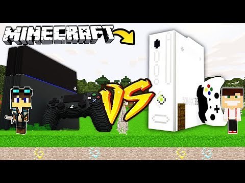 ZAMEK PLAYSTATION VS ZAMEK XBOX W MINECRAFT!