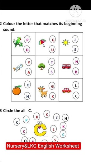 Nursery &LKG English Daily Practice Worksheet #nursery #lkgenglish