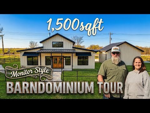 1500sqft Monitor Style Barndominium Home Tour | Texas Best Construction