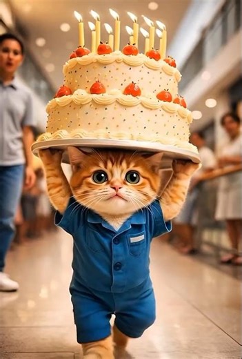 A Small Kitten, A Big Heart 🥺🍰