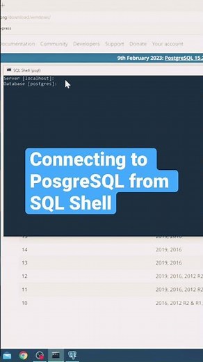 Connect to PostgreSQL with SQL Shell