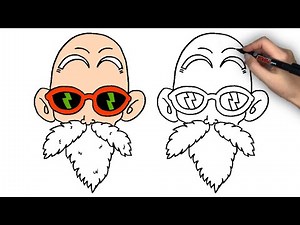 亀仙人のかきかた｜How to draw a Master Roshi