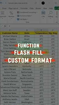 Excel Degree Symbol Trick | Flash Fill, Formula & Custom Format