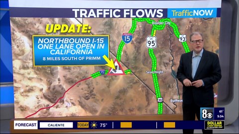 Crash closes I-15 northbound in California near Nevada border