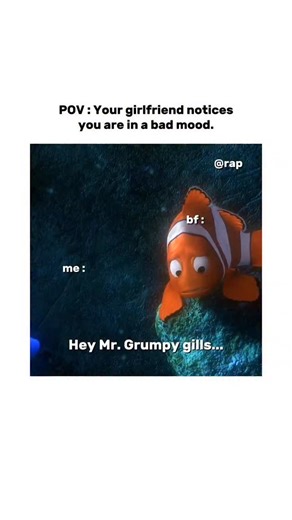 @rap on Instagram: "🎬 : Finding Nemo(2003)— Andrew Stanton directed, co-wrote, and got "story by" credit on Finding Nemo. The idea for the film came together over the years, but it really began with Stanton’s childhood. As a kid, his dentist had a fish tank, and Stanton imagined those fish were from the ocean and wanted to go home. . . . . #memes #sad #convincing #relationshipgoals #relationships"