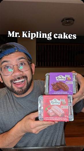 Life with Jorel on Instagram: "honest review: are Mr. Kipling cakes actually worth the hype? 👀🍰 chocolate VS Strawberry from @walmartcanada #MrKipling #WorthTheHype #TasteTest #CakeTok #snackreview"